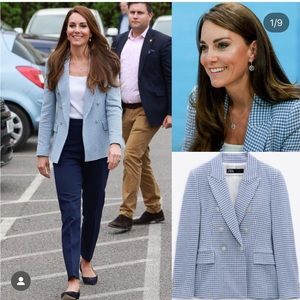 ZARA NWT TAILORED BLUE BLAZER SZ S